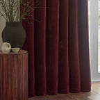 Heavy Chenille Velvet Room Darkening Pencil Pleat Curtains