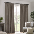 Heavy Chenille Velvet Room Darkening Pencil Pleat Curtains