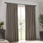 Heavy Chenille Velvet Room Darkening Pencil Pleat Curtains