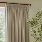 Heavy Chenille Velvet Room Darkening Pencil Pleat Curtains