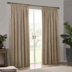 Heavy Chenille Velvet Room Darkening Pencil Pleat Curtains