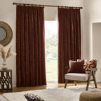Heavy Chenille Velvet Room Darkening Pencil Pleat Curtains