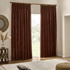 Heavy Chenille Velvet Room Darkening Pencil Pleat Curtains