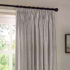 Hebden Striped 100% Cotton Lined Pencil Pleat Curtains
