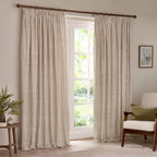 Hebden Striped 100% Cotton Lined Pencil Pleat Curtains