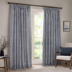 Hebden Striped 100% Cotton Lined Pencil Pleat Curtains