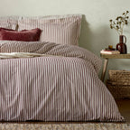 Hebden Mélange Stripe Cotton Duvet Cover Set