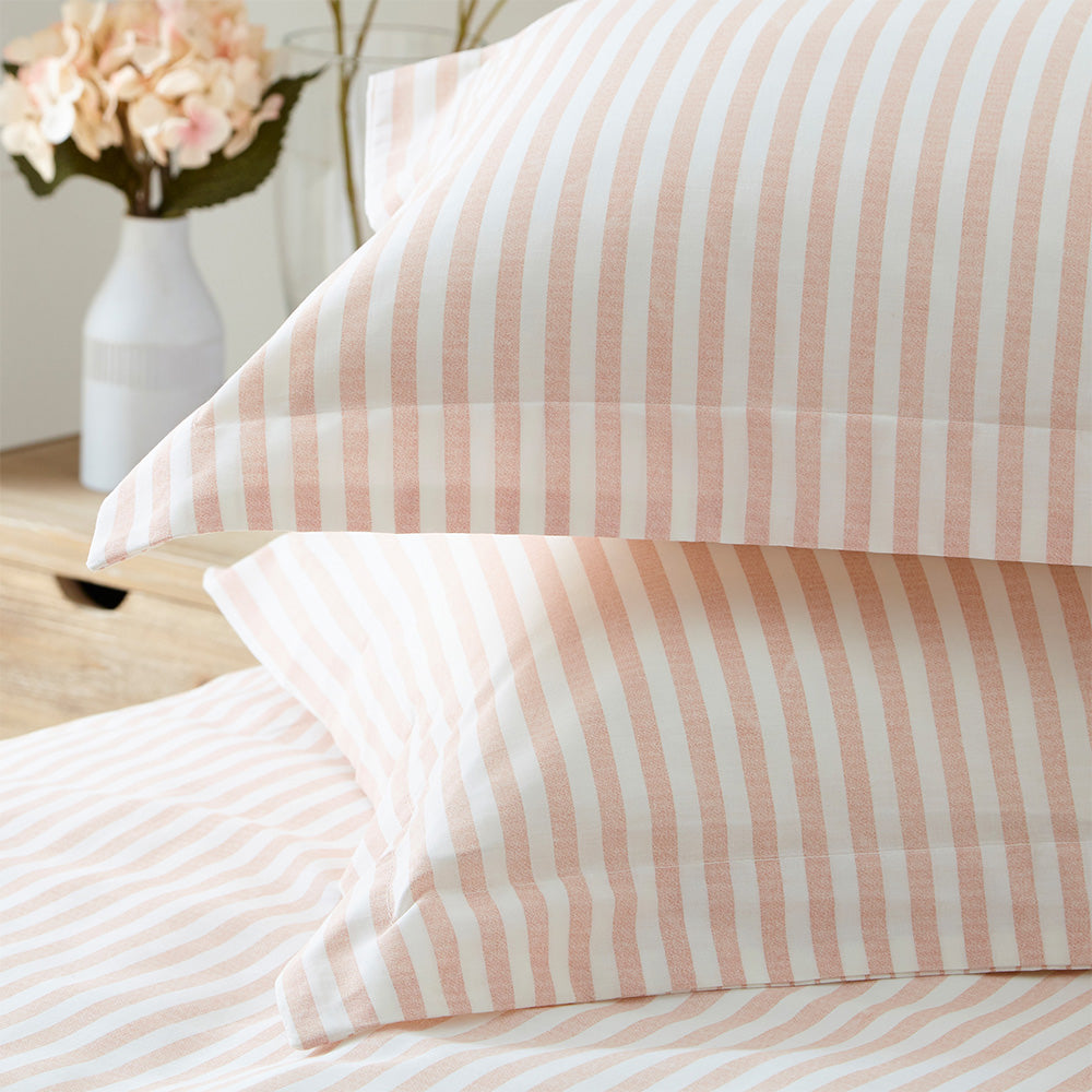 Hebden Mélange Stripe 100% Cotton Duvet Cover Set