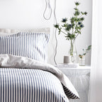 Hebden Mélange Stripe 100% Cotton Duvet Cover Set