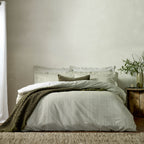 Hebden Mélange Stripe Cotton Duvet Cover Set