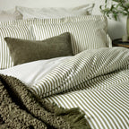 Hebden Mélange Stripe Cotton Duvet Cover Set