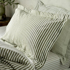 Hebden Mélange Stripe Cotton Duvet Cover Set