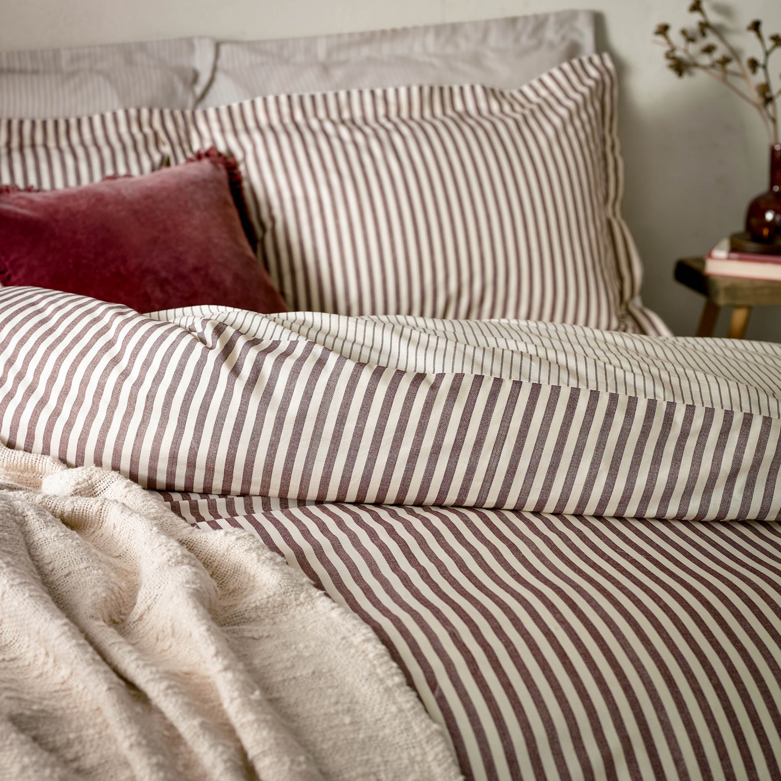 Hebden Mélange Stripe Pillowcase Pair