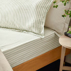 Hebden Mélange Stripe 100% Cotton Pillowcase Pair