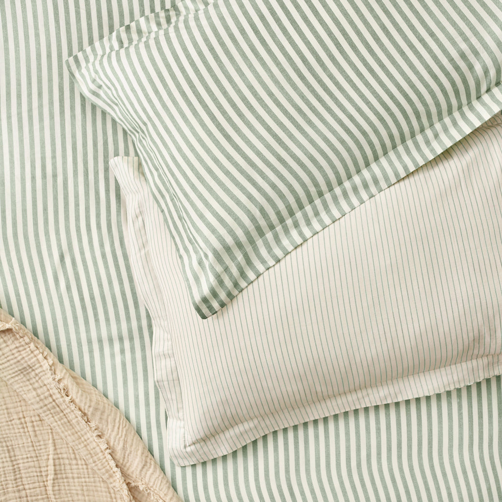 Hebden Mélange Stripe 100% Cotton Pillowcase Pair