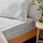Hebden Mélange Stripe 100% Cotton Pillowcase Pair