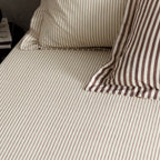 Hebden 100% Cotton Narrow Stripe Fitted Bed Sheet