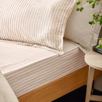 Hebden 100% Cotton Striped Fitted Bed Sheet