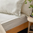 Hebden 100% Cotton Striped Fitted Bed Sheet