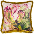 Heligan Printed Fringed Cushion