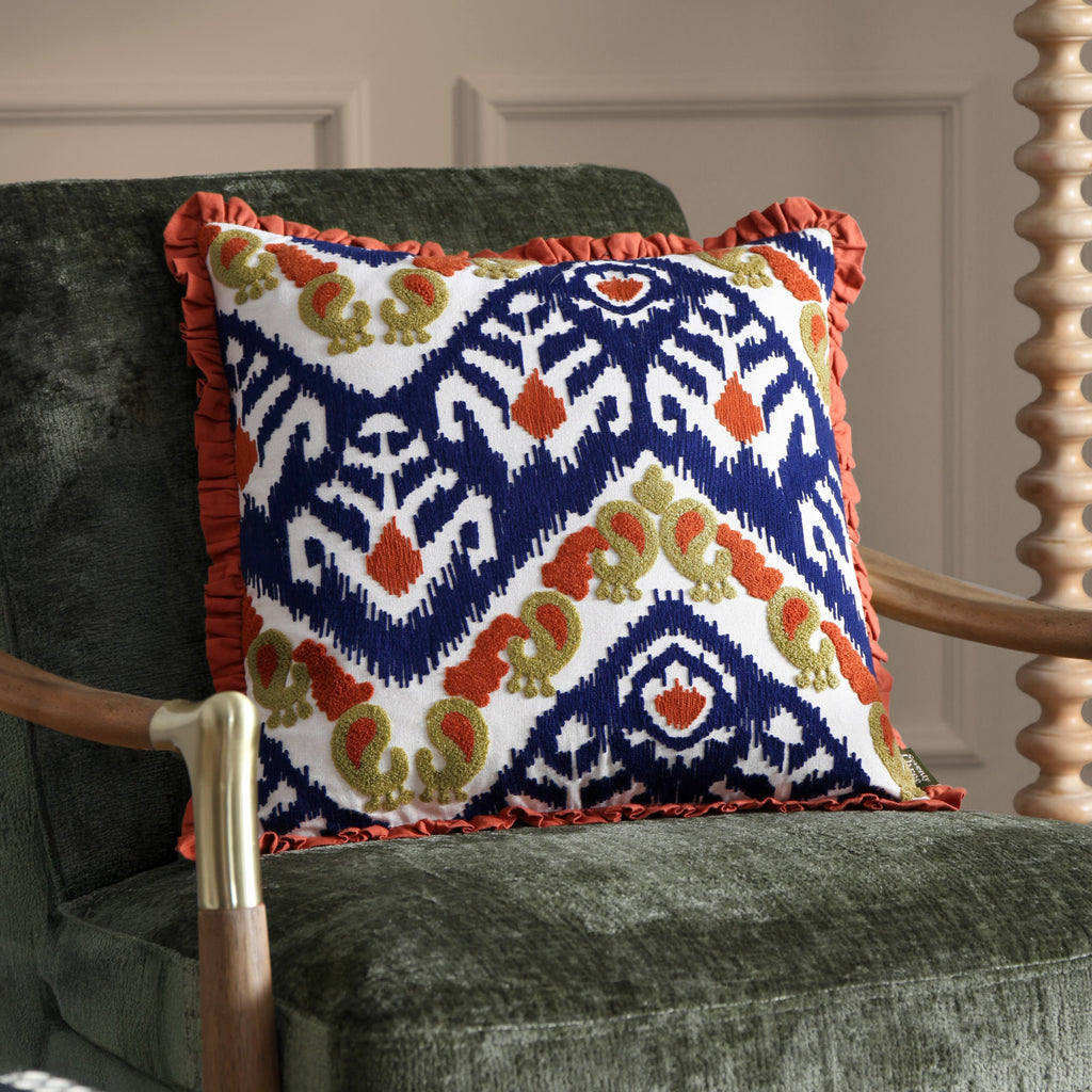 Henderson Embroidered Cotton Cushion