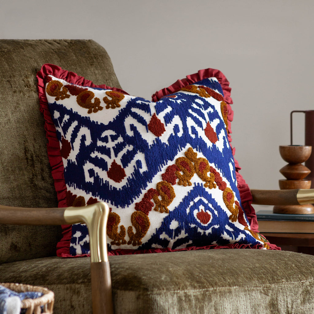 Henderson Embroidered Cotton Cushion