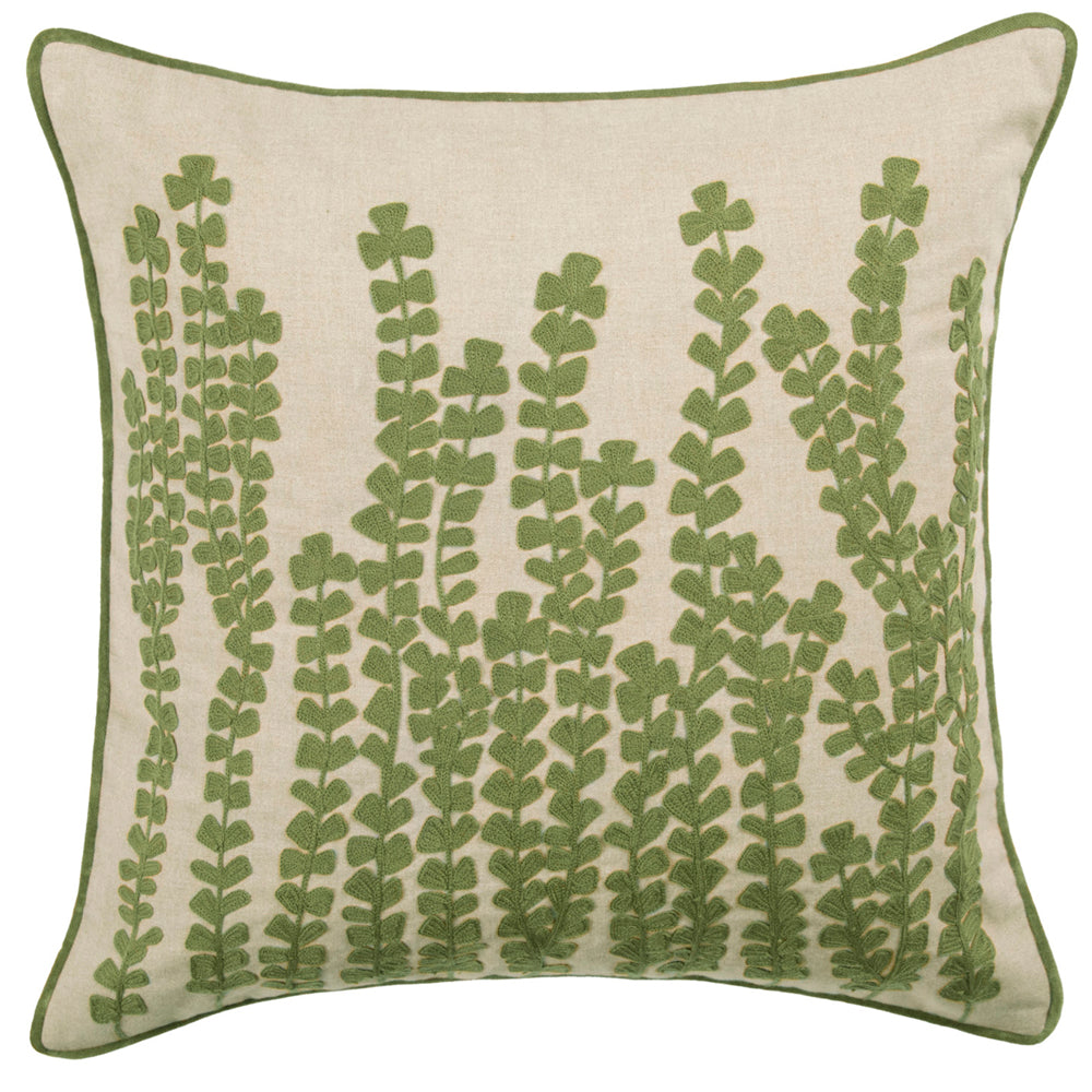Herb Embroidered Cushion