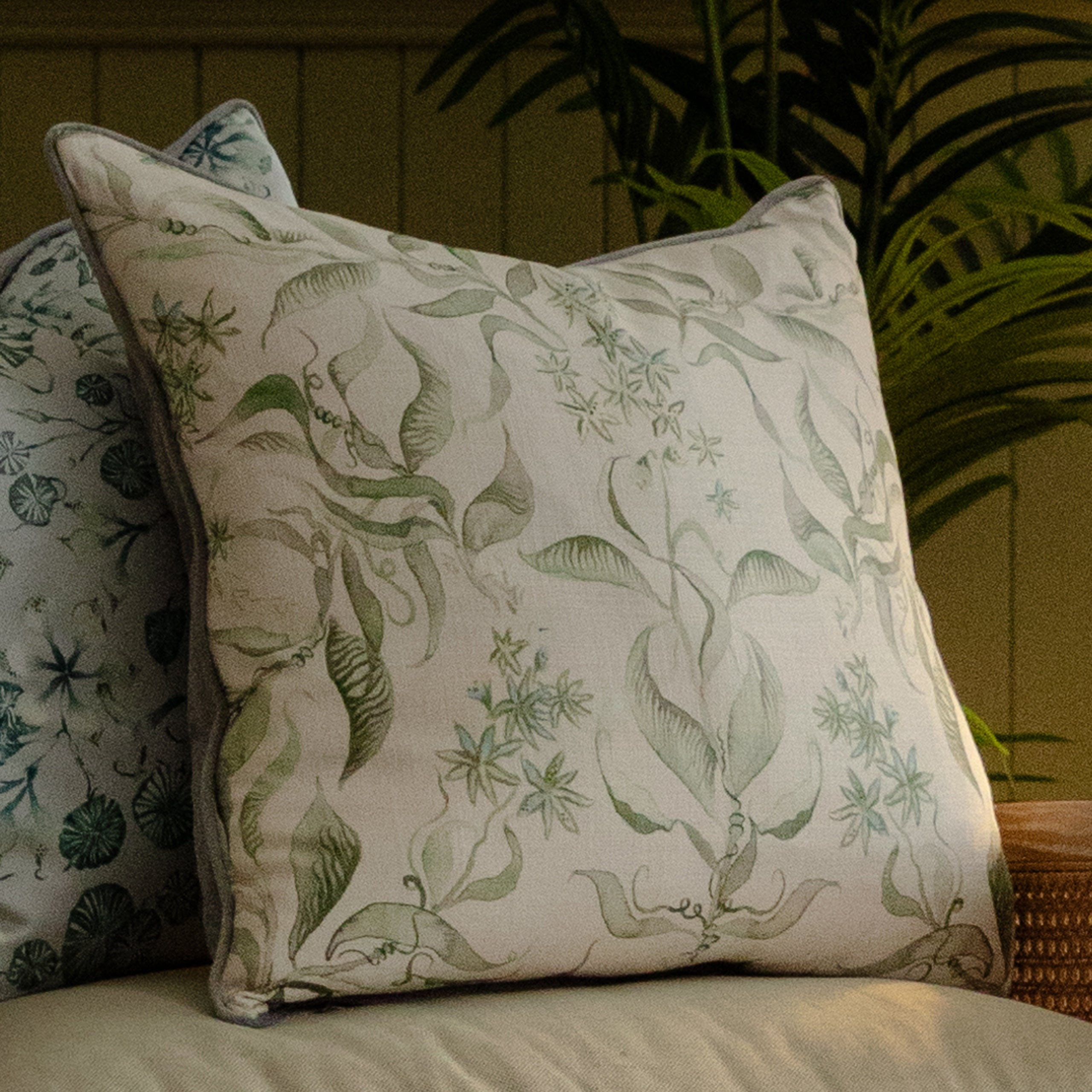 Hettie Printed Piped Cushion