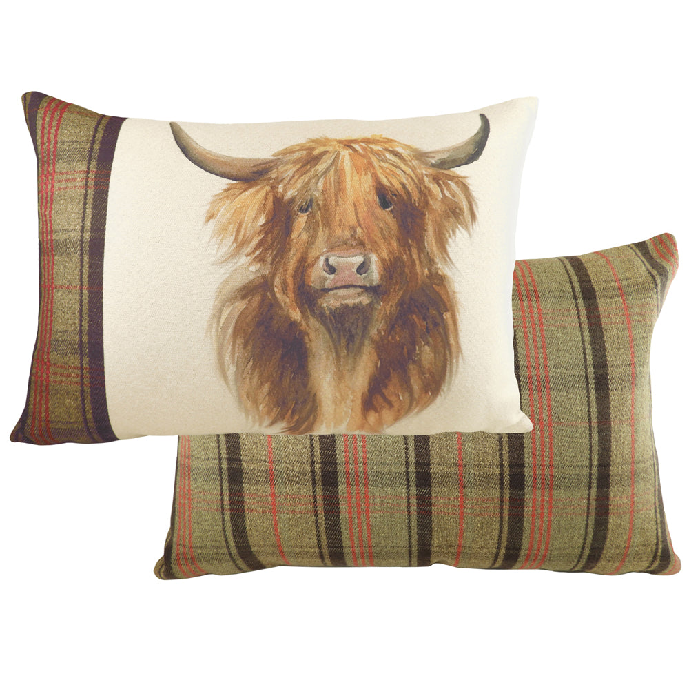 Hunter Highland Cow Rectangular Cushion