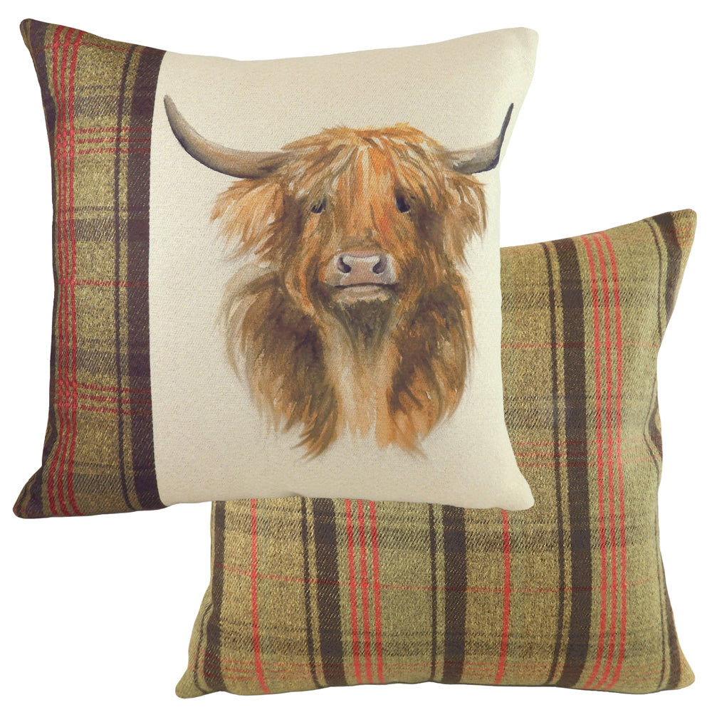 Hunter Highland Cow Square Cushion