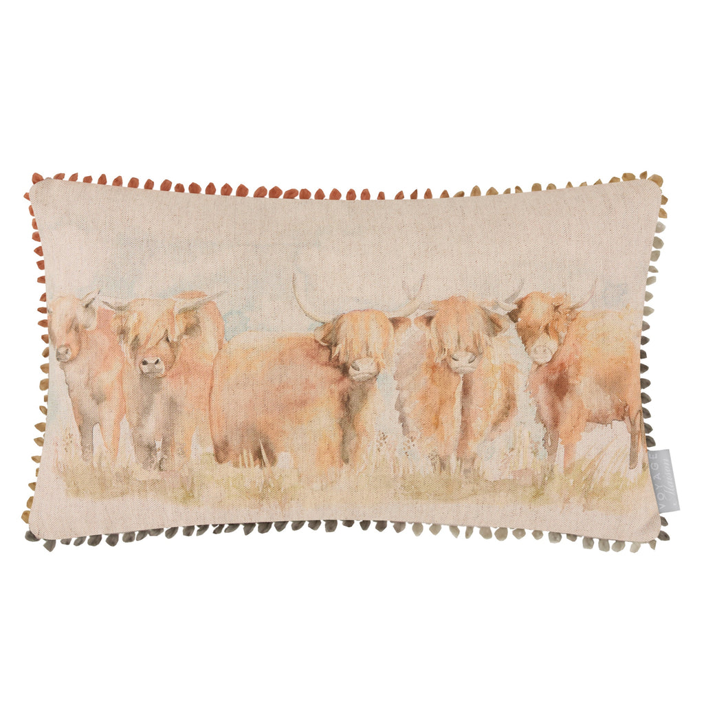 Highland Cattle Printed Cushion