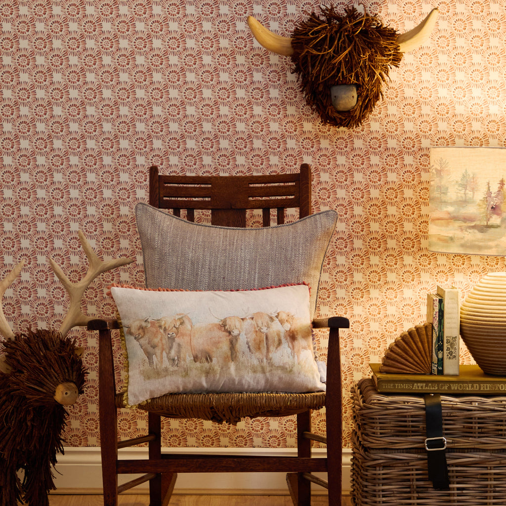 Highland Cattle Printed Cushion