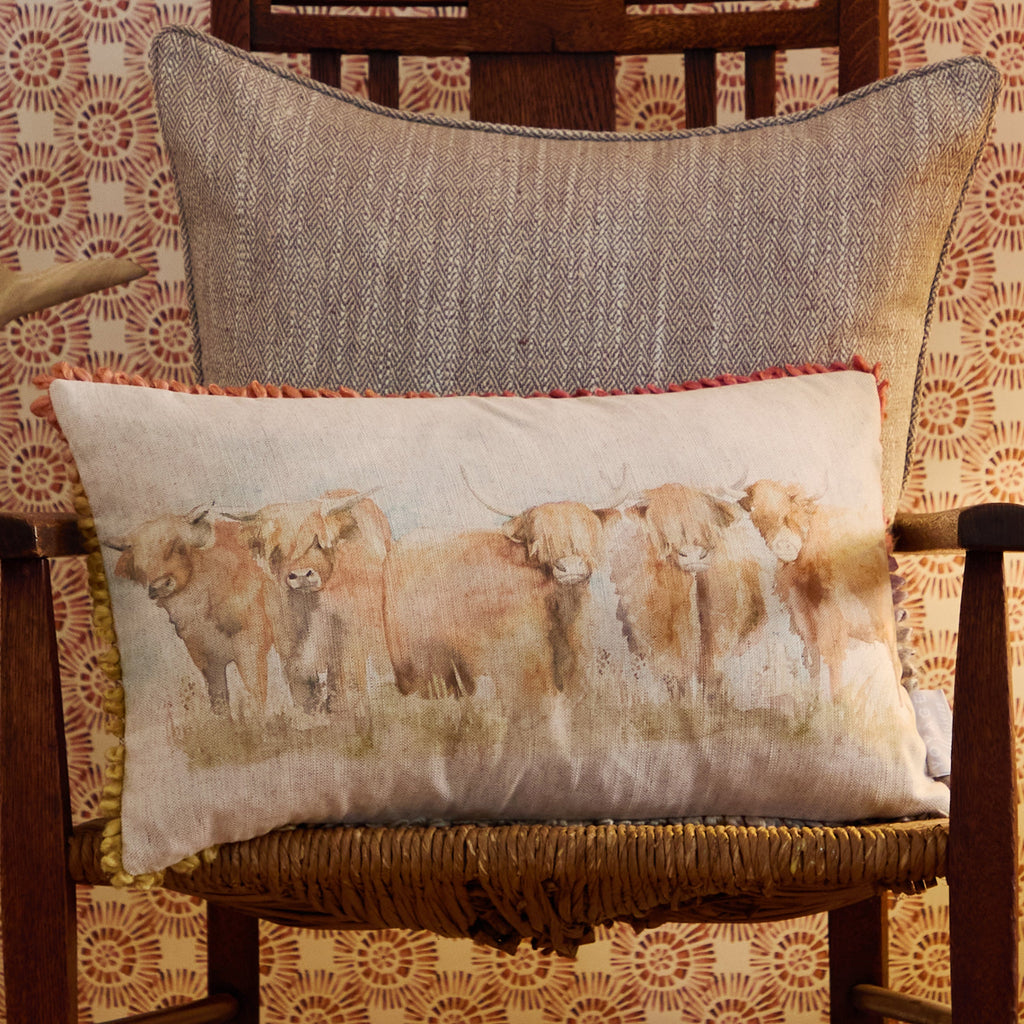 Highland Cattle Printed Cushion