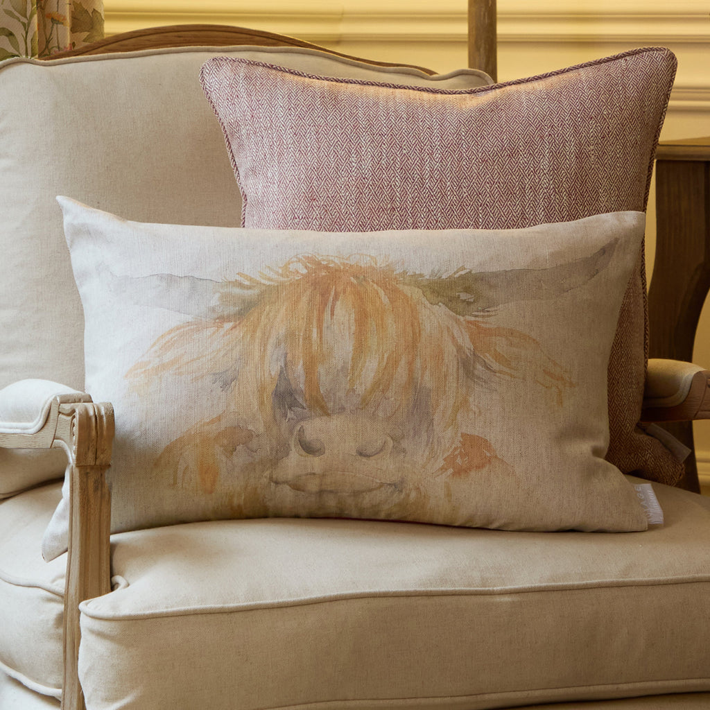 Highland Coo Printed Cushion