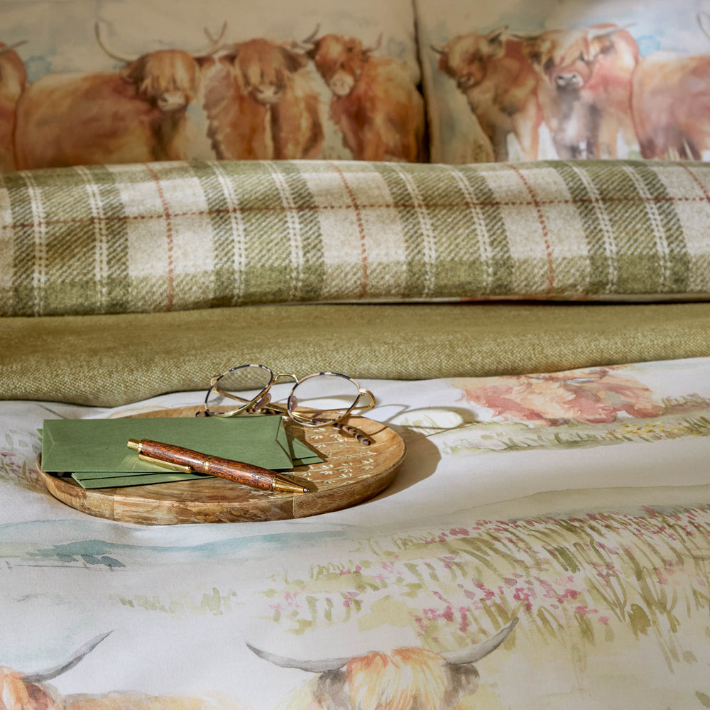Highland Cattle 100% Cotton Reversible Duvet Cover Set