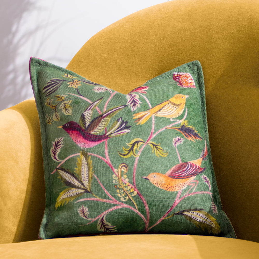 Holland Park Hedgerow Birds Cushion