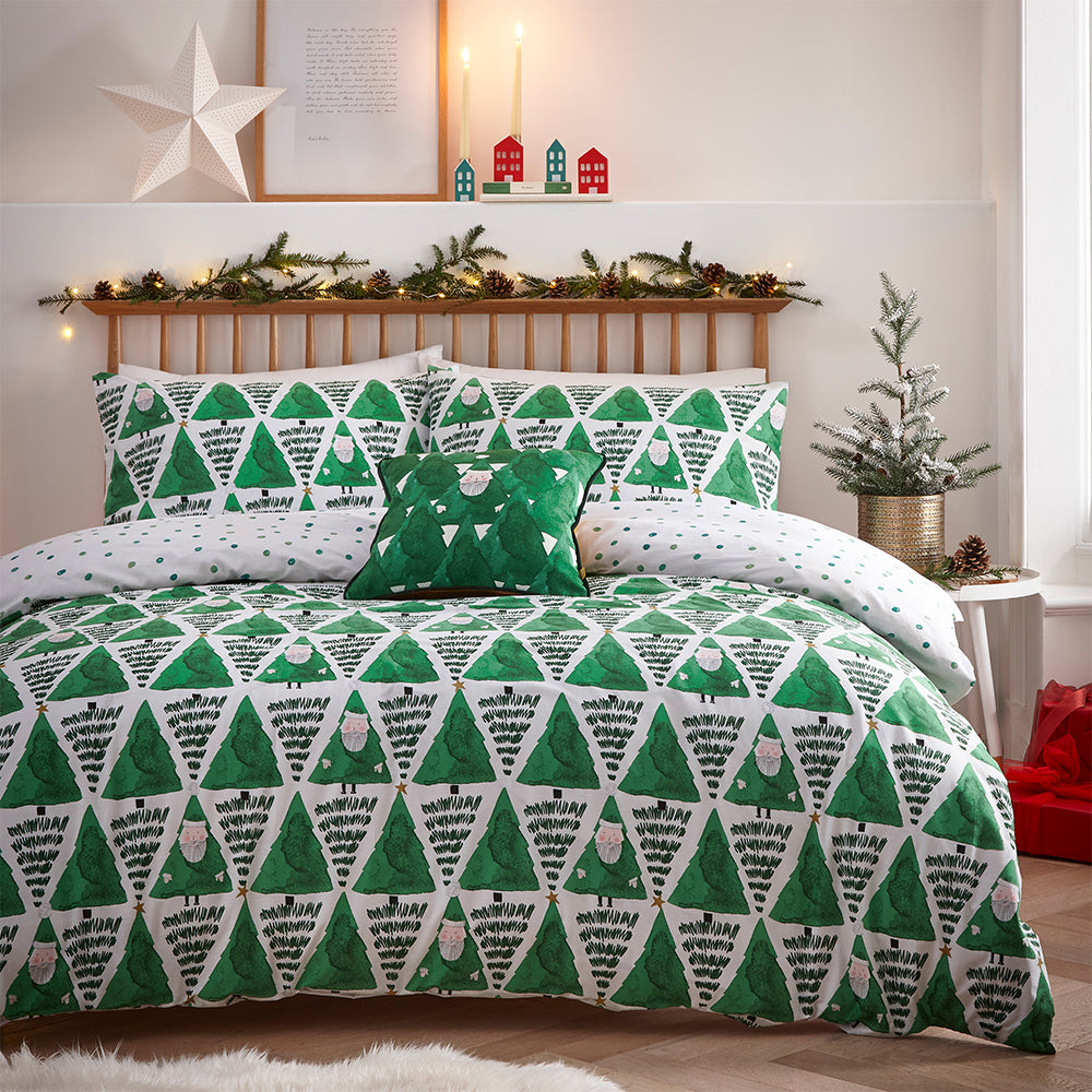 Hide + Seek Santa Christmas Duvet Cover Set