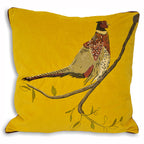 Hunter Velvet Pheasant Cushion