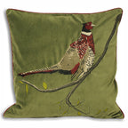 Hunter Velvet Pheasant Cushion
