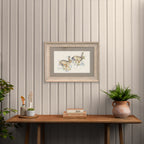 Hurtling Hares Framed Print