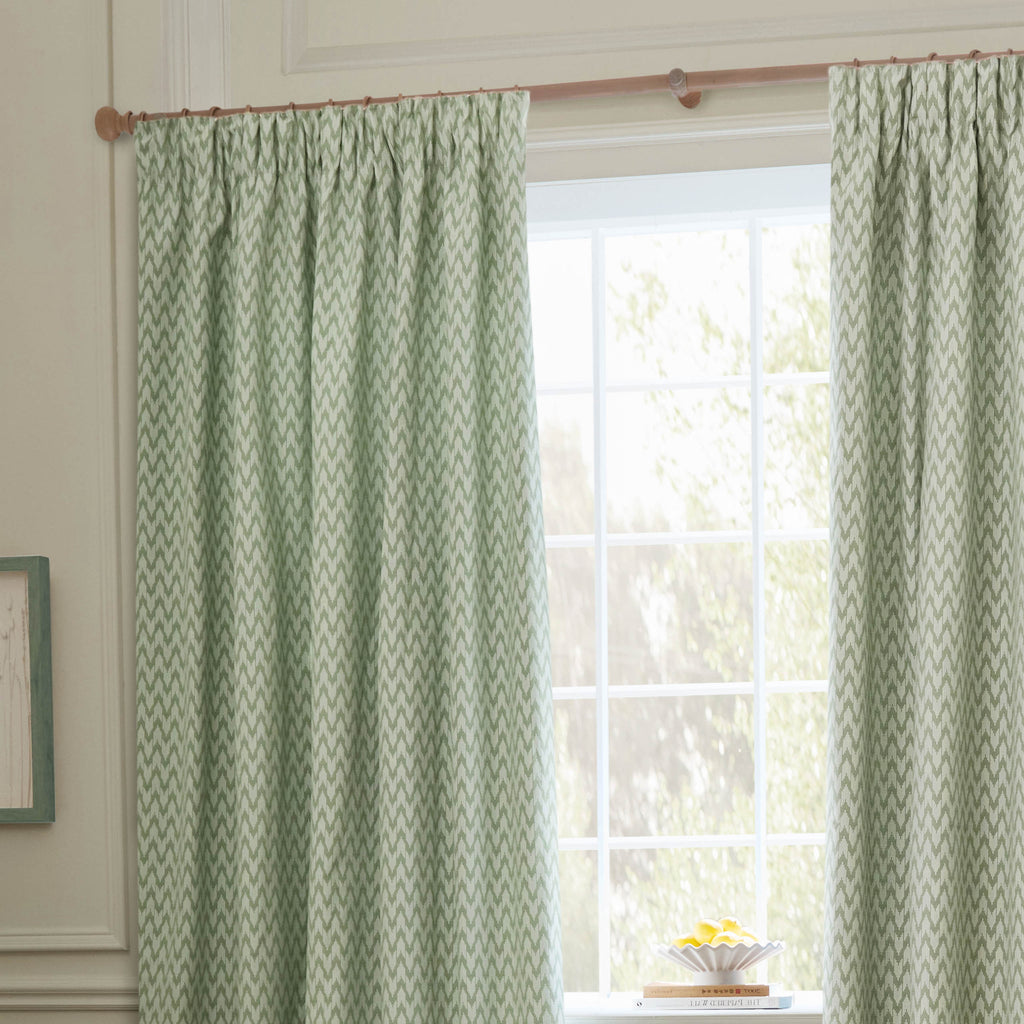 Hutton Jacquard Pencil Pleat Curtains