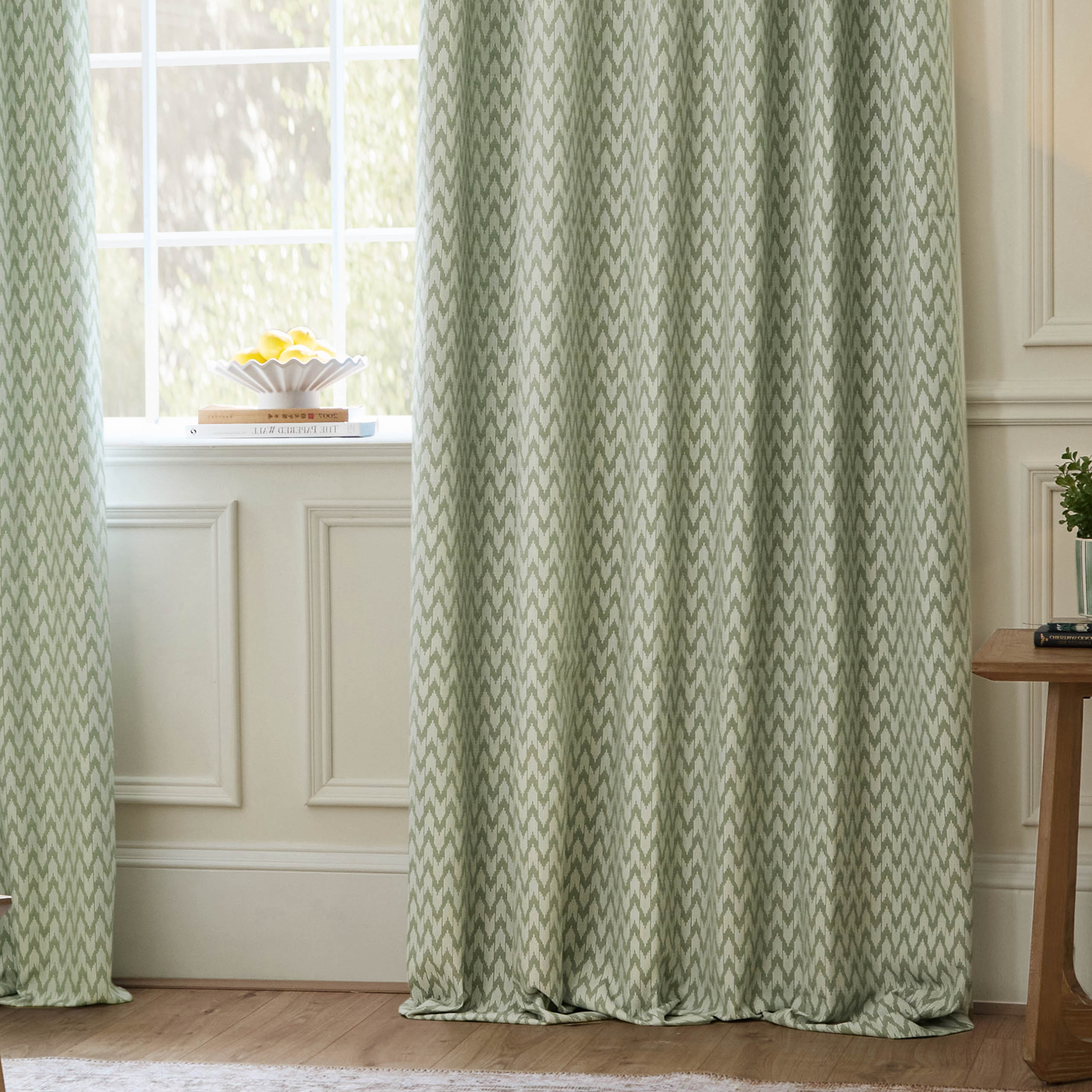 Hutton Jacquard Pencil Pleat Curtains