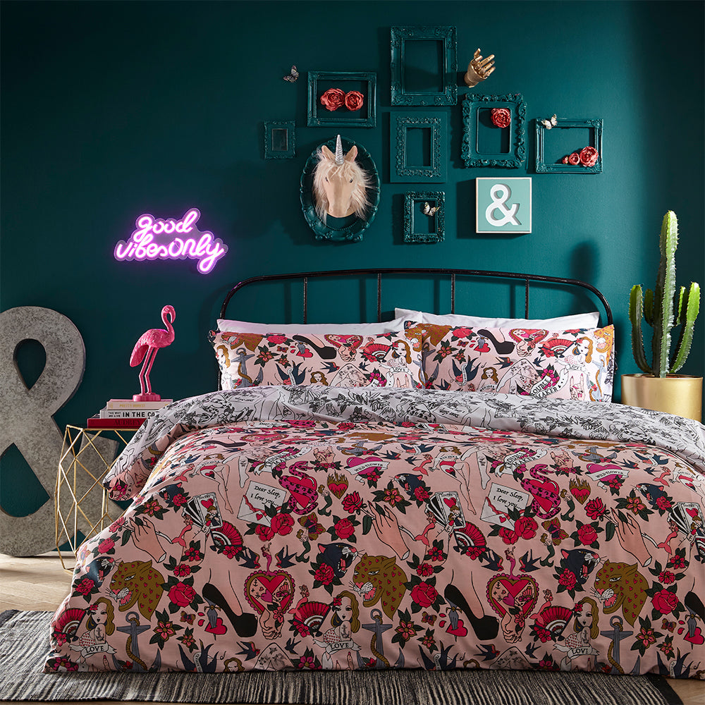 Inked Tattoo Inspired Duvet Cover Set