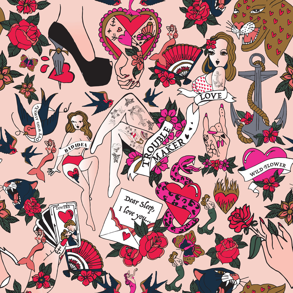 Inked Tattoo Inspired Duvet Cover Set