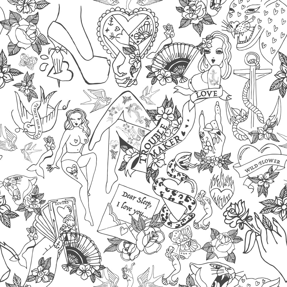 Inked Tattoo Inspired Duvet Cover Set