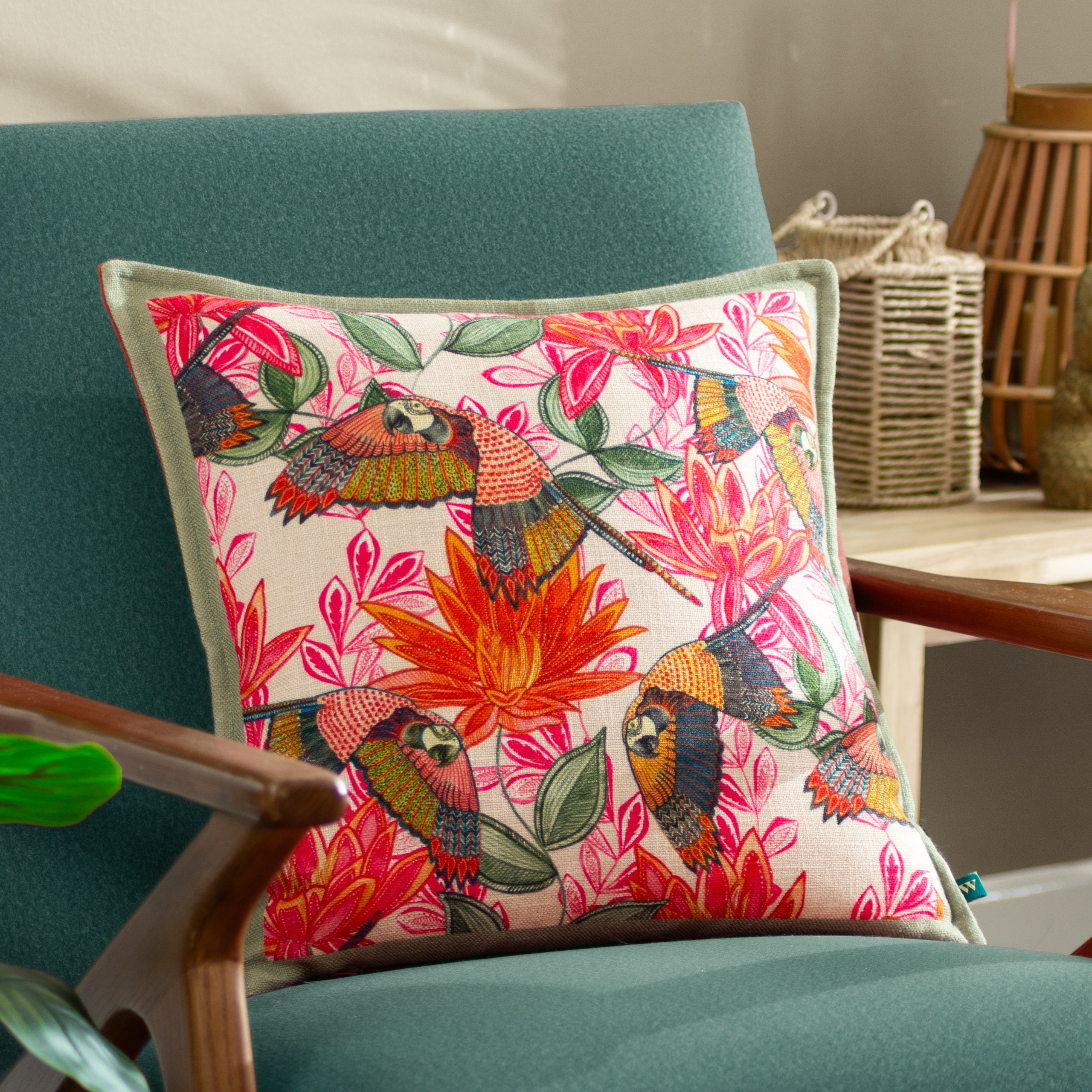 Iniko Parrots Tropical Cushion