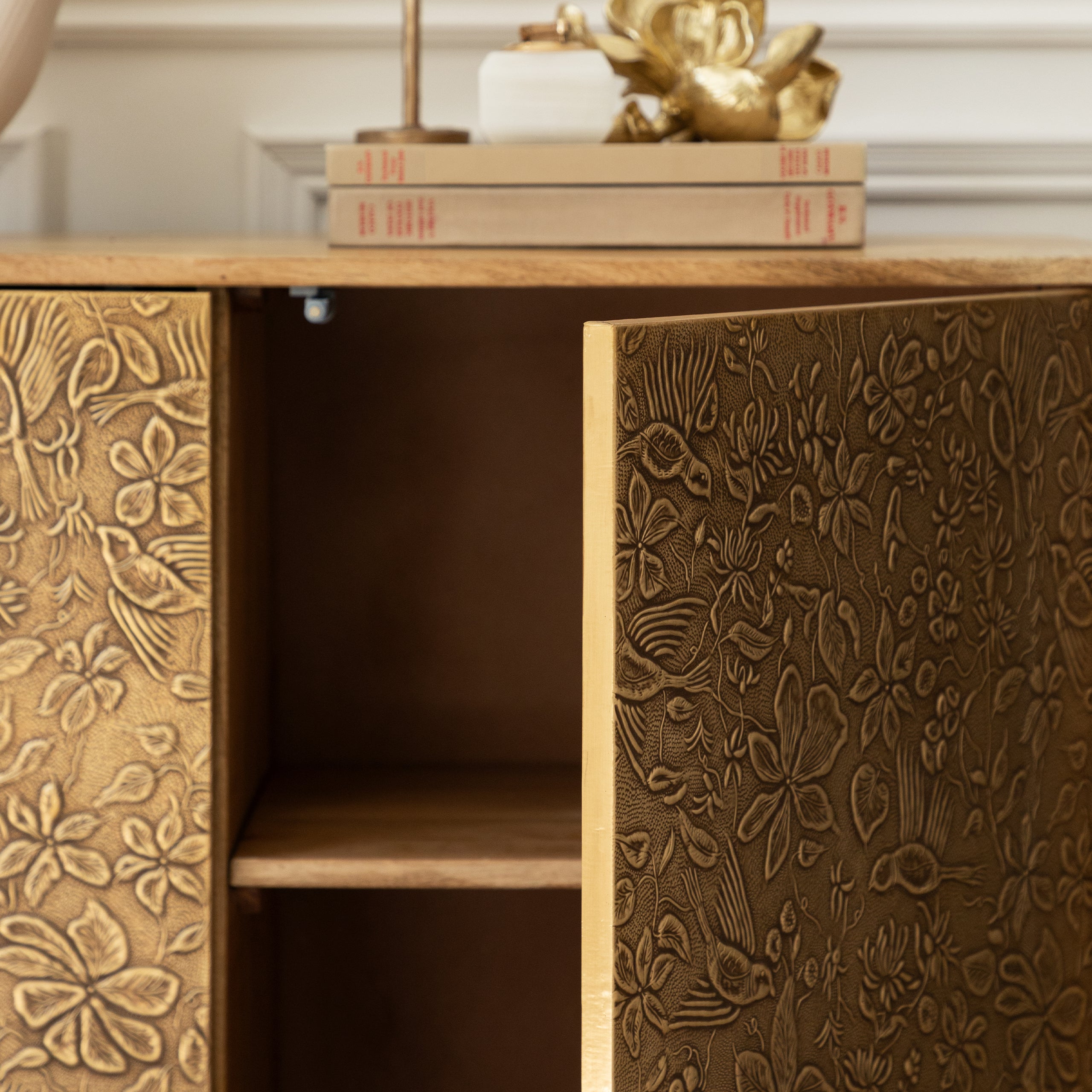 Isadora Embossed Cabinet Antique