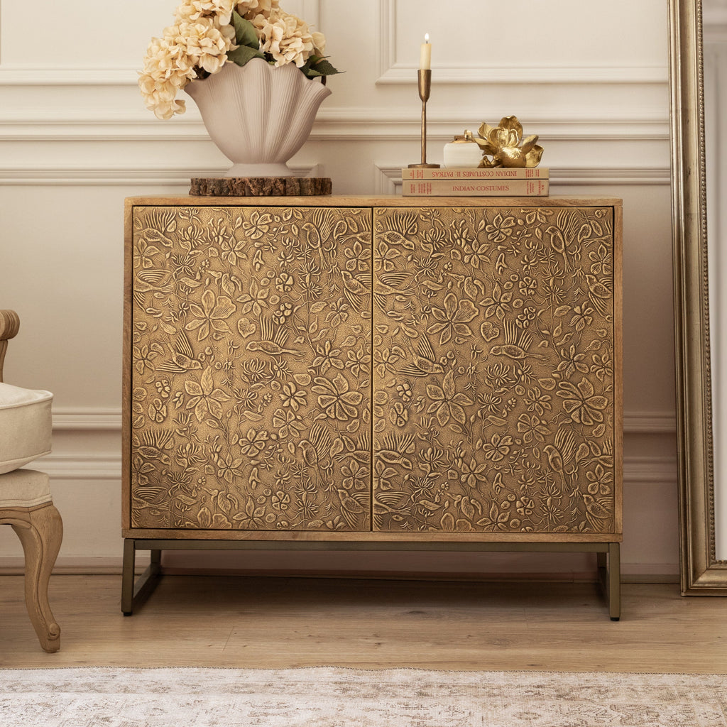 Isadora Embossed Cabinet Antique