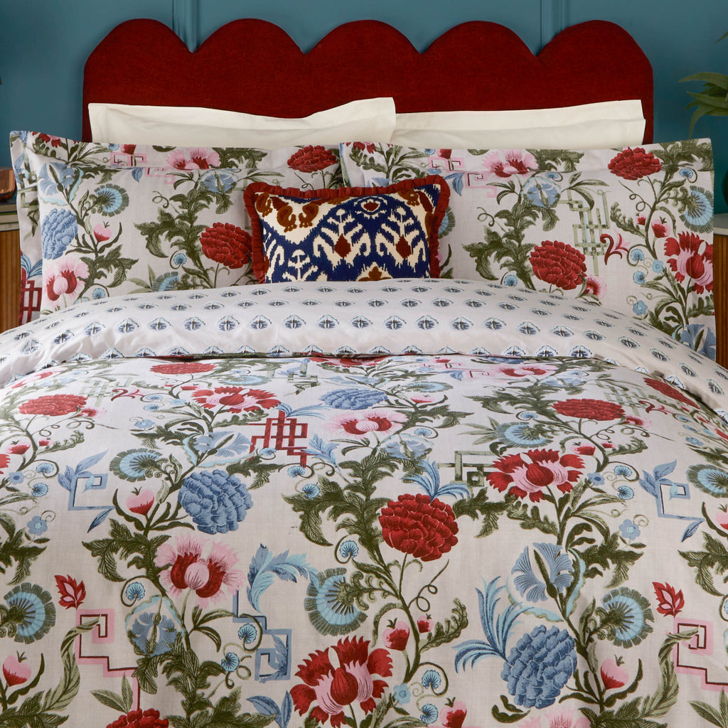 Ishana Reversible Floral Duvet Cover Set
