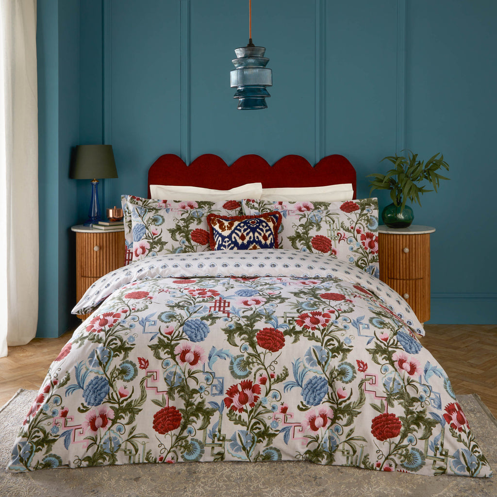 Ishana Reversible Floral Duvet Cover Set